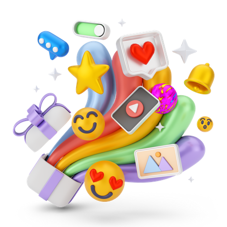 Marketing de medios sociales  3D Icon