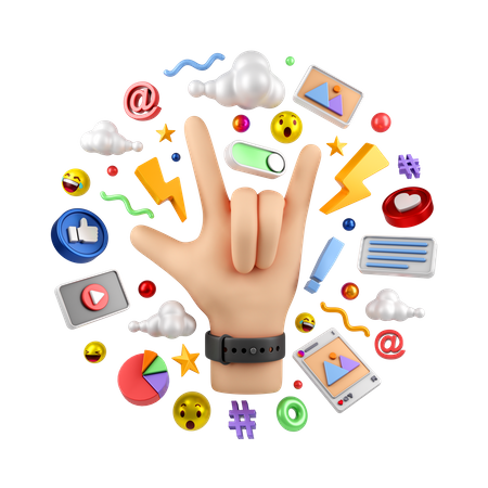 Marketing de medios sociales  3D Icon