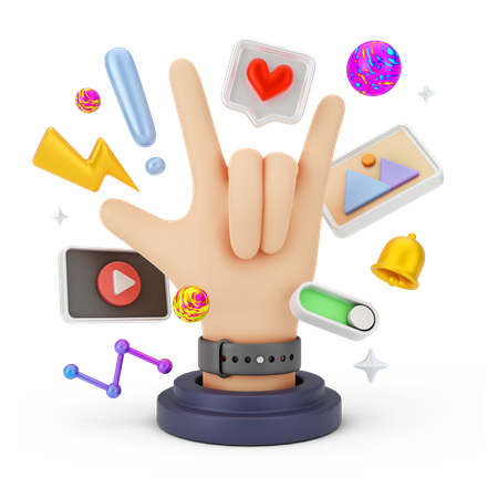Marketing de medios sociales  3D Icon