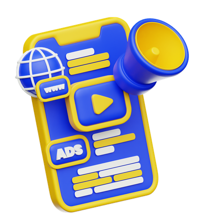 Marketing digital  3D Icon