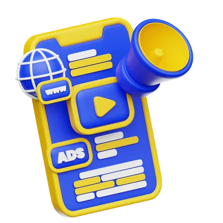 Marketing digital  3D Icon