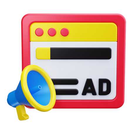 Publicidad digital  3D Icon