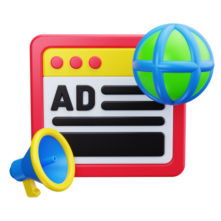 Publicidad digital  3D Icon