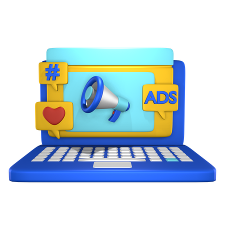 Marketing digital  3D Icon