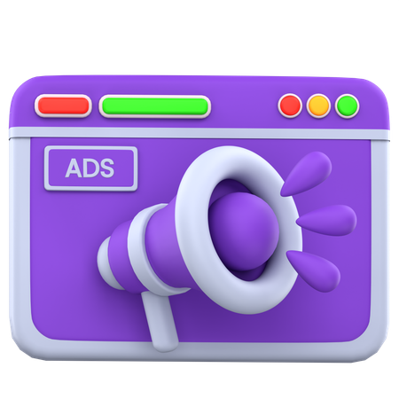 Publicidad digital  3D Icon