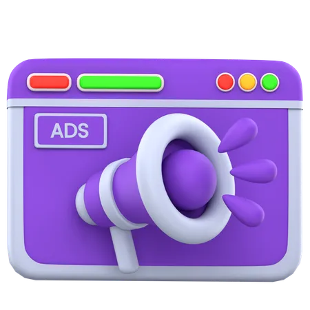 Publicidad digital  3D Icon