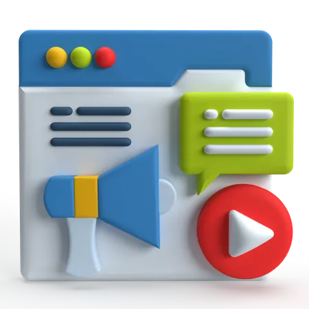 Marketing digital  3D Icon