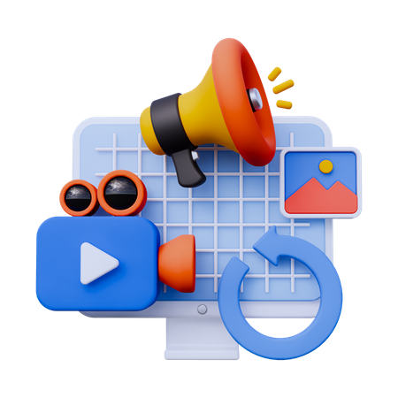 Marketing digital  3D Icon