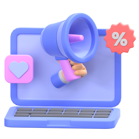 Publicidad digital  3D Icon