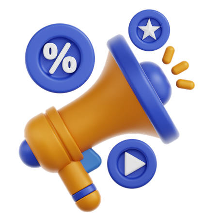 Publicidad digital  3D Icon