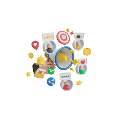Marketing digital  3D Icon