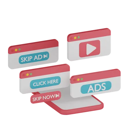 Publicidad digital  3D Icon