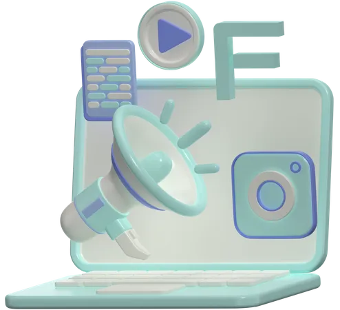 Publicidad digital  3D Icon