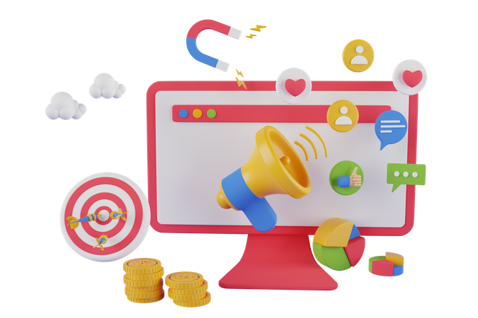 Marketing d'influence  3D Icon