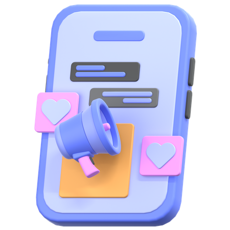 Marketing de medios sociales  3D Icon