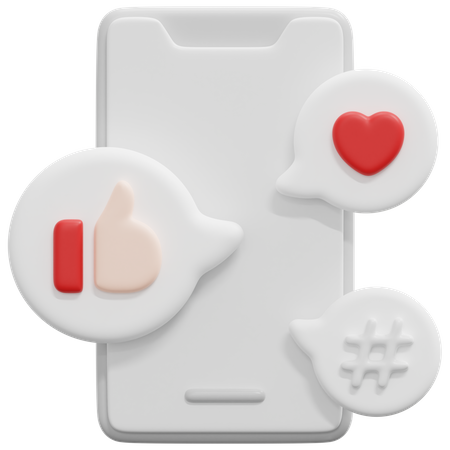 Marketing de medios sociales  3D Icon