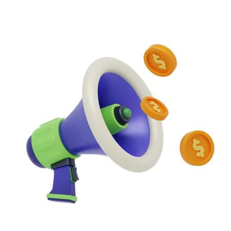 Marketing financeiro  3D Icon