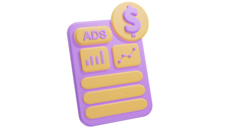 Marketing Financeiro Digital  3D Icon