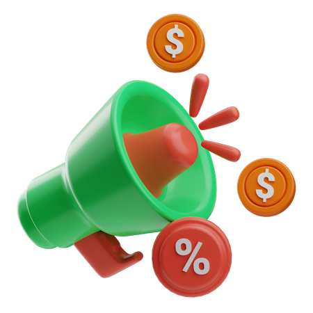 Marketing financier  3D Icon