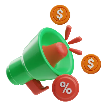 Marketing financier  3D Icon