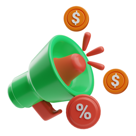 Marketing financiero  3D Icon