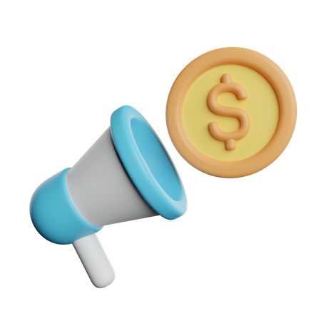 Marketing financiero  3D Icon