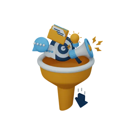 Marketing funnel  3D Icon