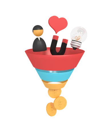 Marketing Funnel  3D Icon