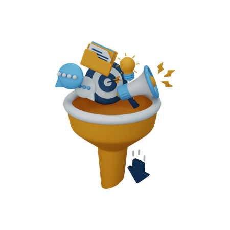 Marketing funnel  3D Icon