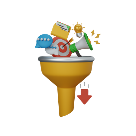 Marketing Funnel 3D Icon
