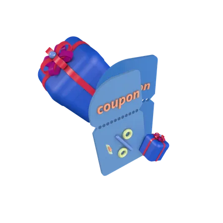 Marketing giveaway with coupon  3D Icon