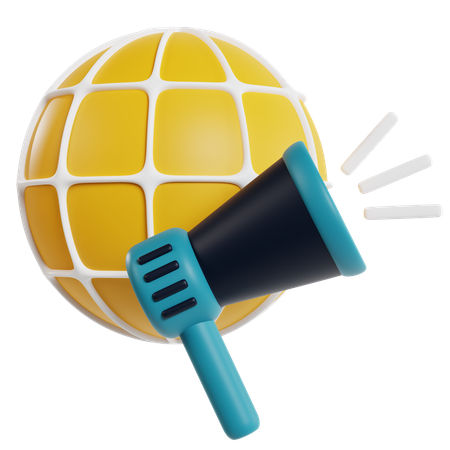 Mercado global  3D Icon