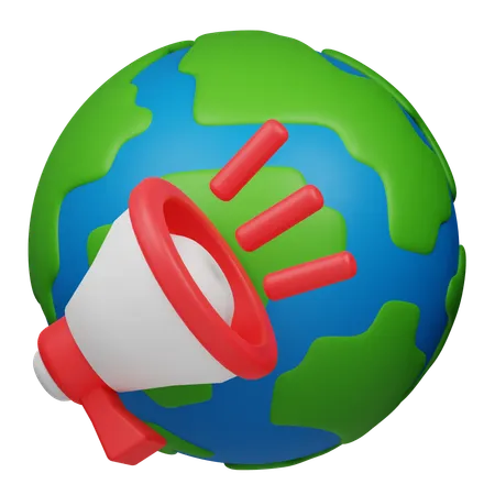 Marketing global  3D Icon