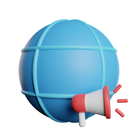 Marketing global  3D Icon