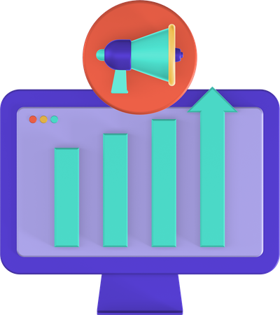 Marketing growth  3D Icon