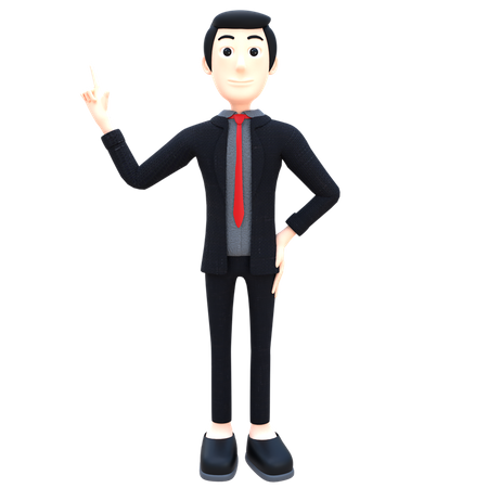 Businessman Gives Marketing Tips 3D Illustration