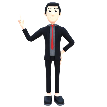 Businessman Gives Marketing Tips 3D Illustration