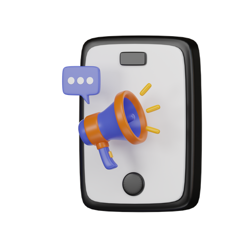 Marketing mobile  3D Icon