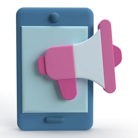 Marketing mobile  3D Icon