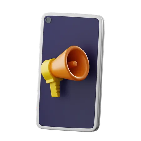 Marketing mobile  3D Icon