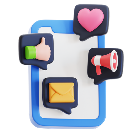 Marketing mobile  3D Icon