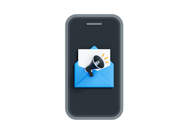 Marketing mobile  3D Icon