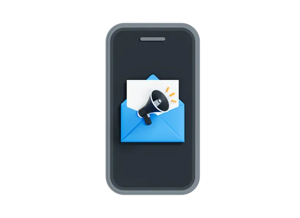 Marketing mobile  3D Icon