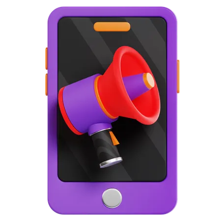 Marketing mobile  3D Icon