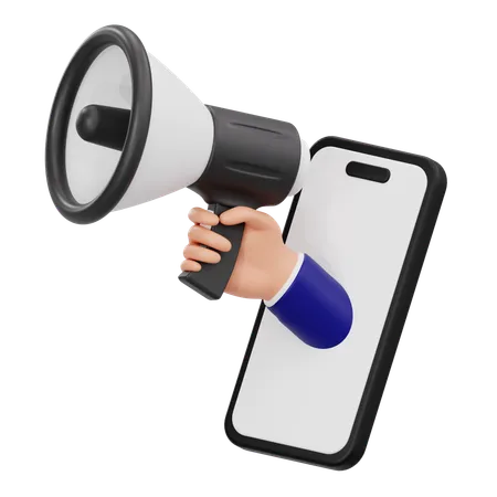 Marketing mobile  3D Icon