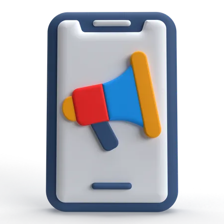 Marketing mobile  3D Icon