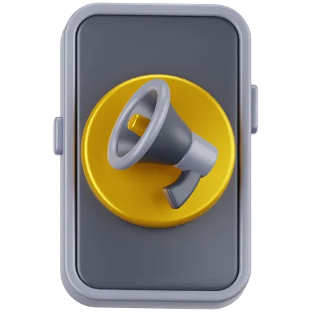 Marketing mobile  3D Icon