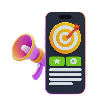 Marketing mobile  3D Icon