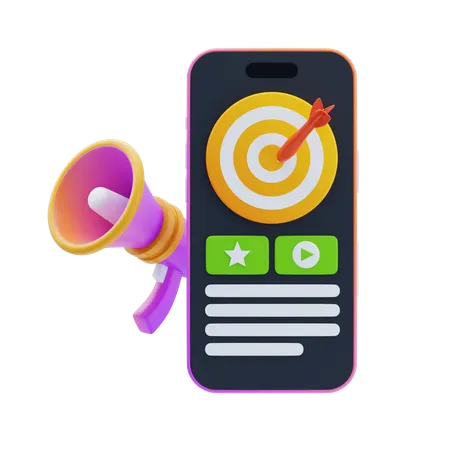 Marketing mobile  3D Icon