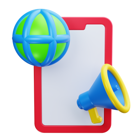 Marketing mobile  3D Icon